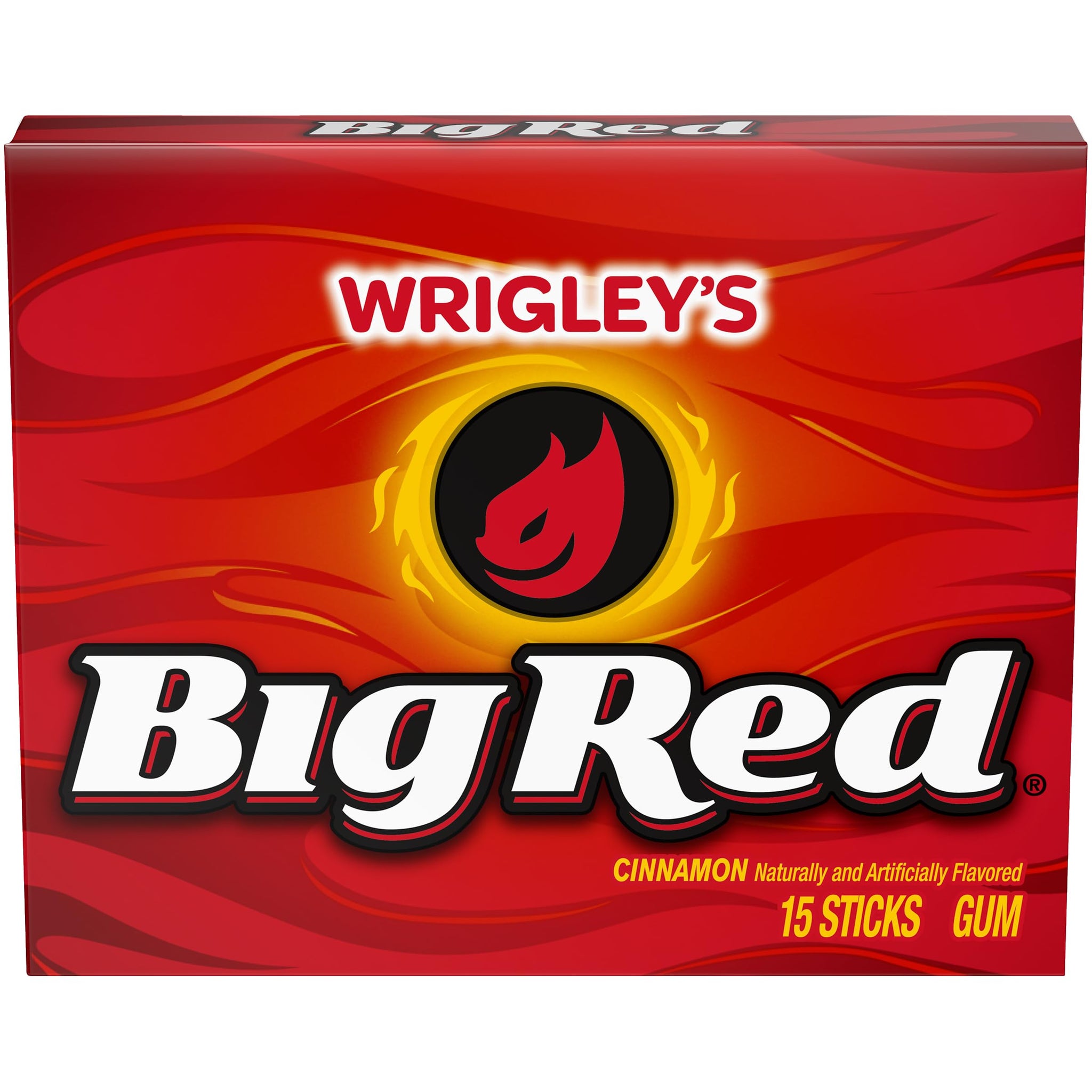 Wrigley Cinnamon Chewing Gum, 15 Stick (Pack of 4), 60 Gum Pieces, Cinnamon Gum