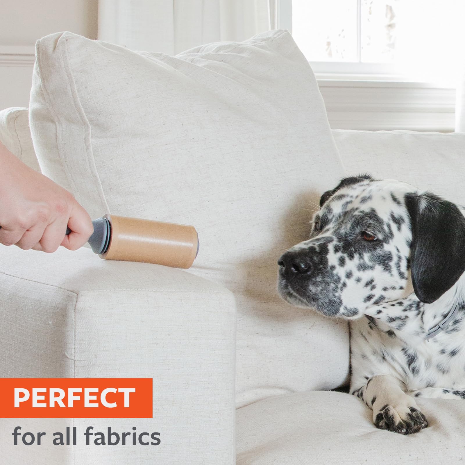 Full Circle Clean Ocean Lint Roller - Refillable & Reusable - Unbleached Sticky Paper - 100 sheets
