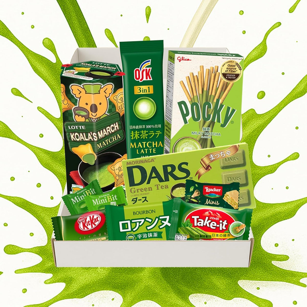 Matcha Lover Chocolate & Candy Assortment Snack Box - Premium Japanese Snacks, Chocolates & Sweets - Unique Gift for Women, Birthday Treats, Aesthetic