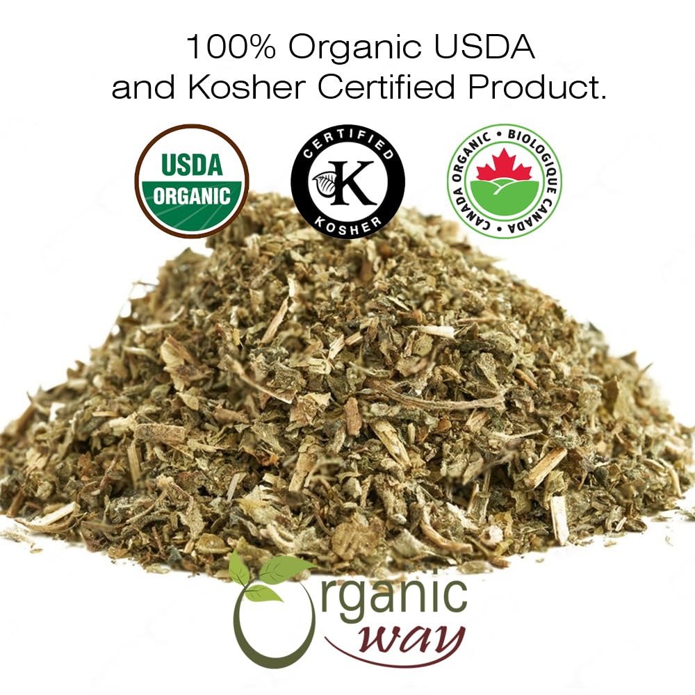 Organic Way Catnip Leaf and Flower Cut & Sifted (Nepeta cataria) - Herbal Tea | European Wild-Harvest | Kosher & USDA Certified | Vegan, Non-GMO