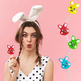 Happy Easter Bunnies Lollipops Suckers, Colorful Easter Eggs, Yellow Bunny Rabbit, Orange Carrot Designs Fat-Free, Individually Wrapped Pops (72-Pack)