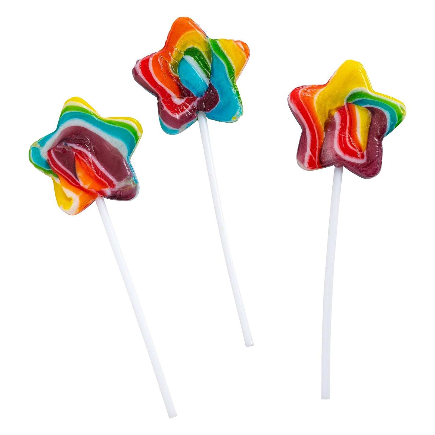 Galaxy Star Rainbow Lollipops Individually Wrapped, Bursting with Fruity Flavor, Great Swirl Lollipops for Kids Birthday Parties, Space Candy Party