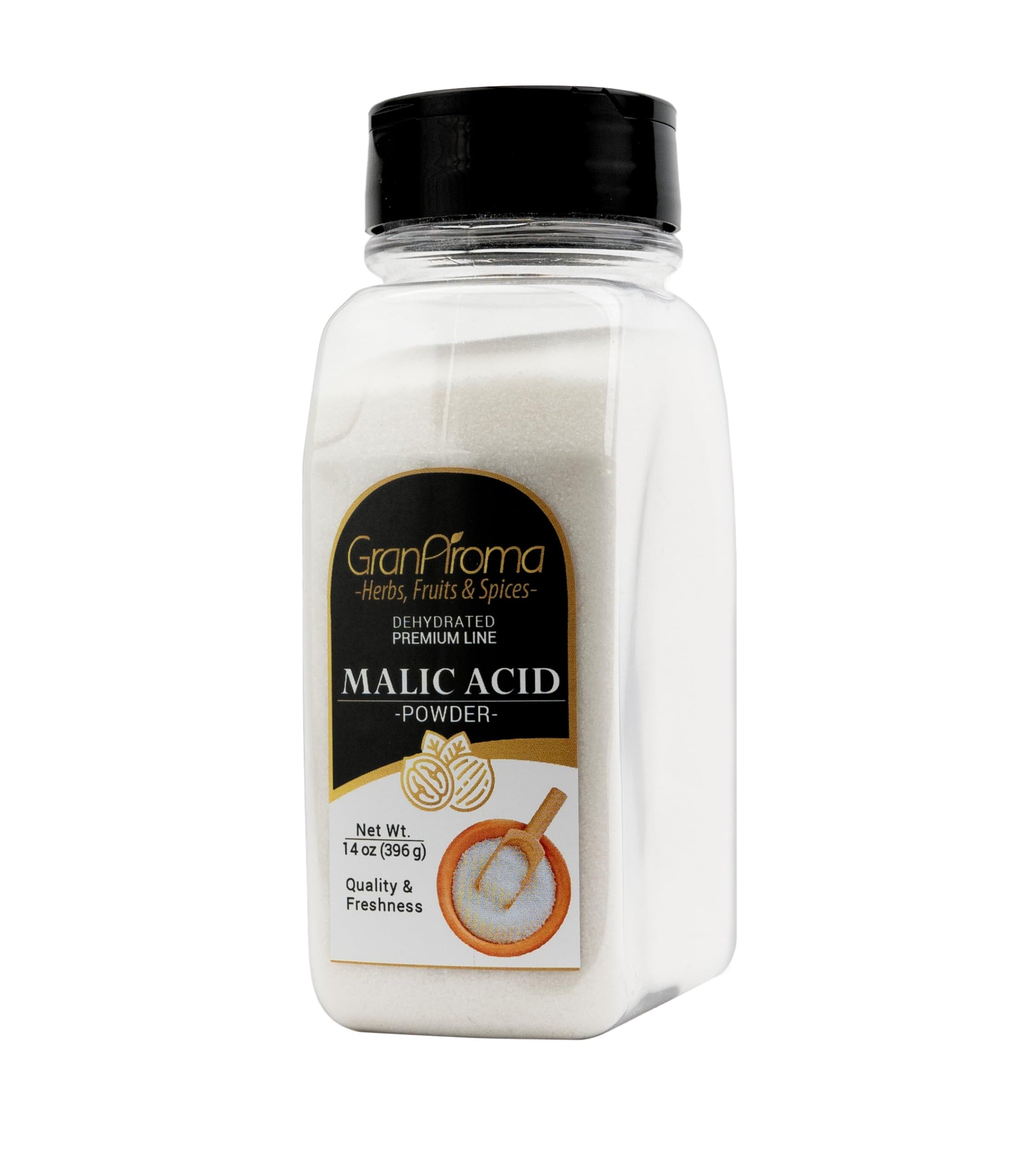 GranAroma Malic Acid, Tart Flavor, Ideal for Baking & Beverages (14 Ounce)