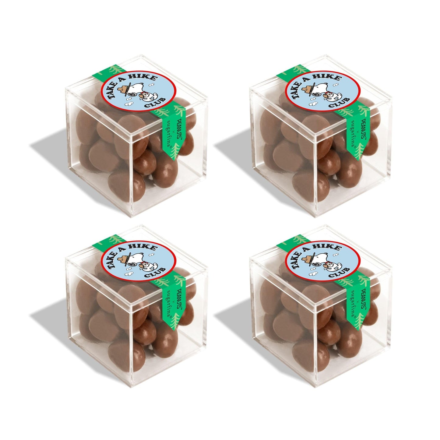 Peanuts x Sugarfina Chocolate Biscuits Small Candy Cube, Chocolate Bites, 1.6 oz, 4 Count