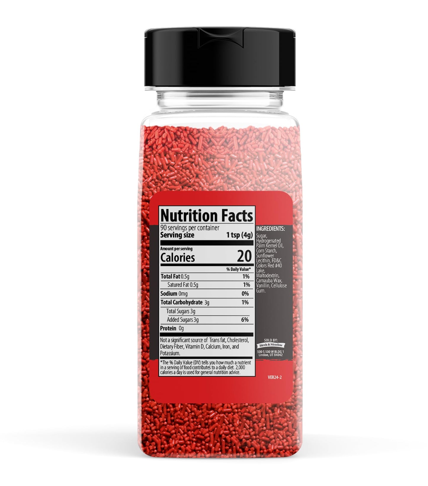 Birch & Meadow Red Sprinkles, 12.8 oz, Fun & Decorative Topping