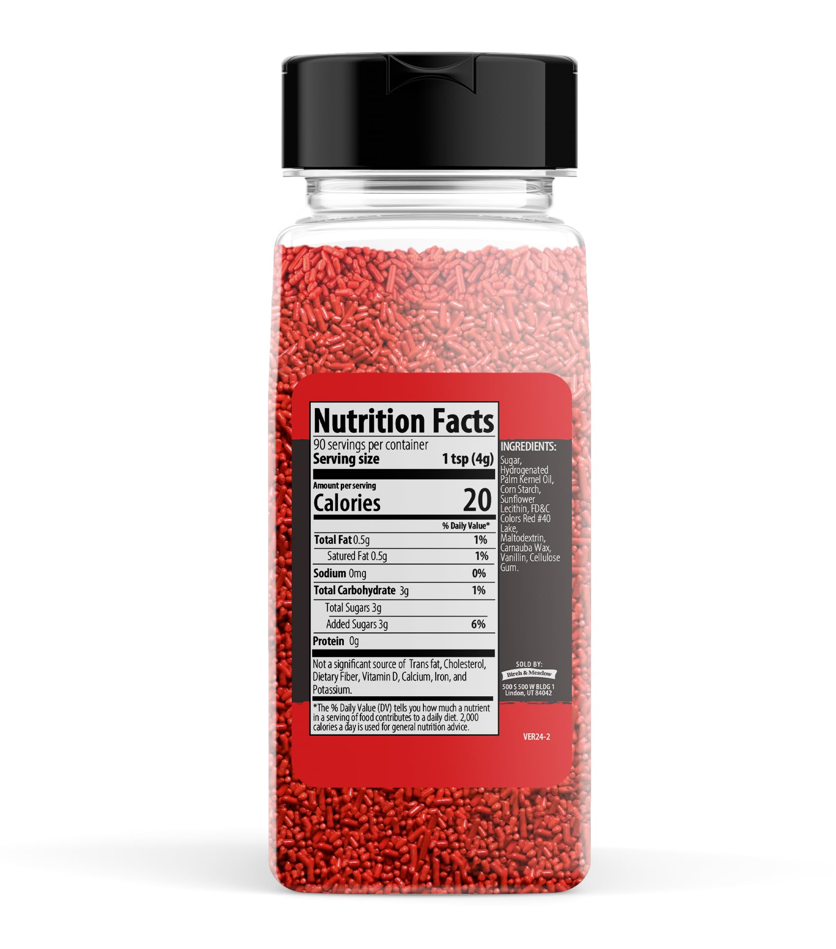 Birch & Meadow Red Sprinkles, 12.8 oz, Fun & Decorative Topping