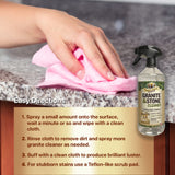 Parker & Bailey Granite & Stone - Countertop Cleaner Kitchen Island Cleaning Spray Marble Tile Slate Quartz Daily Granite Bathroom Counter -White, 32