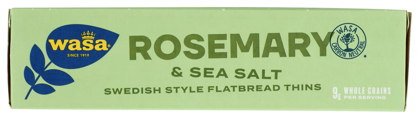 Wasa Crispbread Thins,Rosemary & Sea Sal 6.7 Oz (Pack Of 10)