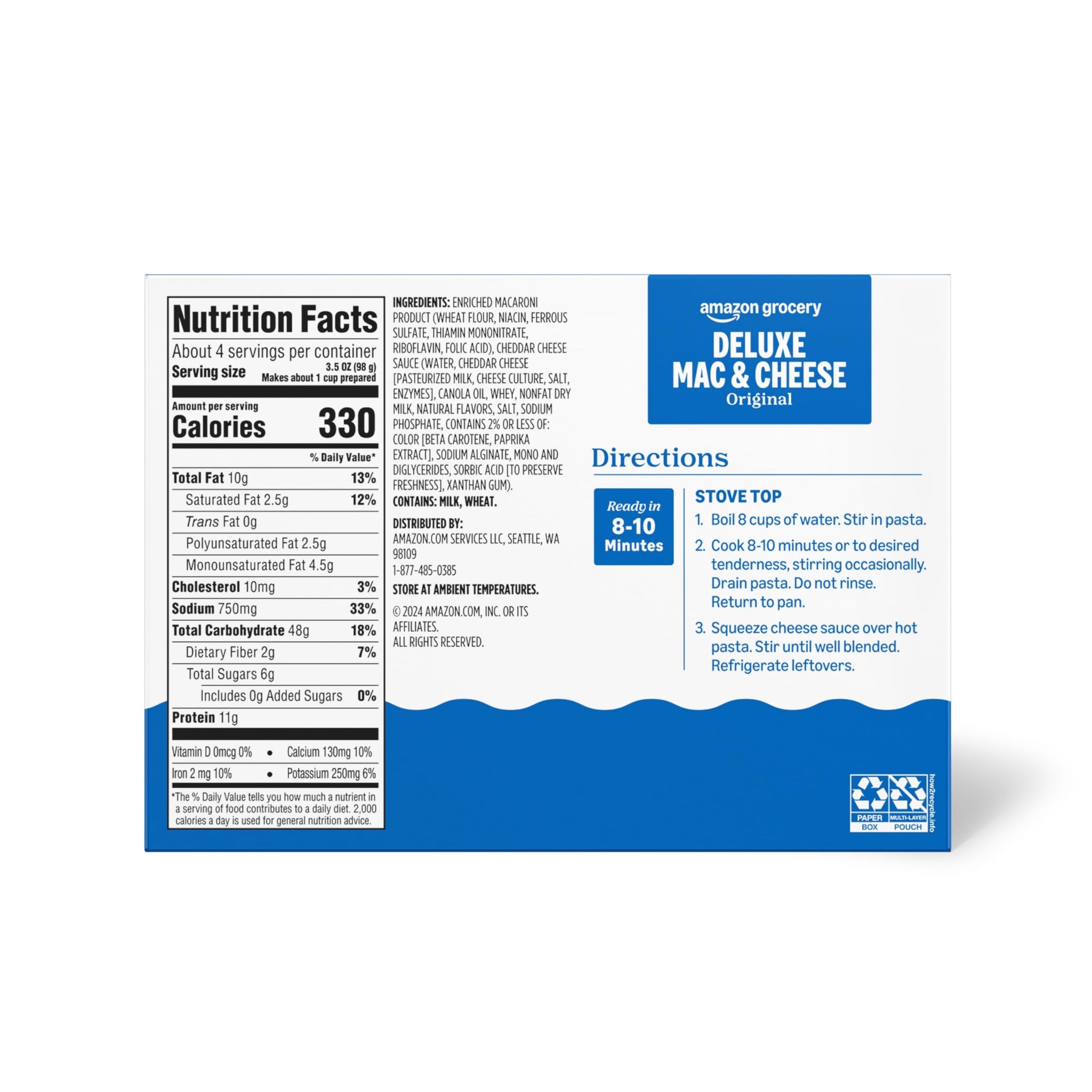 Amazon Grocery, Original Deluxe Mac & Cheese, 14 Oz
