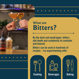 Bittercube Cocktail Bitters Signature Variety Pack Gift Set - Cherry Bark Vanilla, Grapefruit Hibiscus, Chipotle Cacao, Trinity - 4 Premium Craft