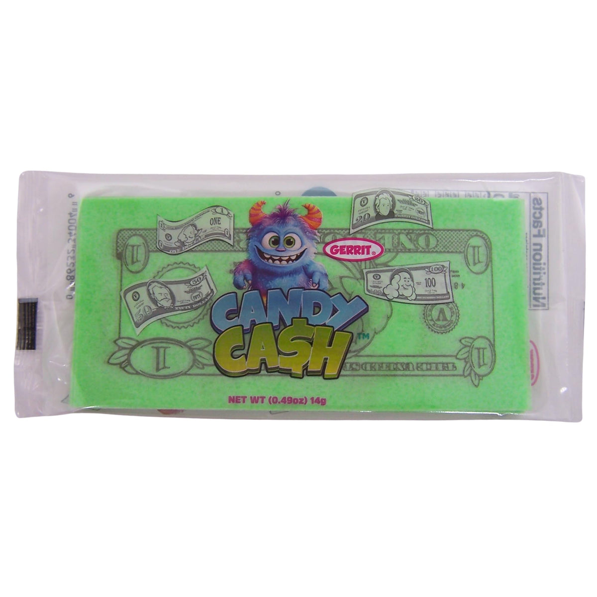 Edible Money Candy, Green Bills in Individual Packs, Fun Novelty Candy for Parties, Gifts, Birthdays, Holidays & Prize Boxes, 4-Pack
