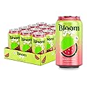 Bloom Pop Prebiotic Soda 12 Pack, Watermelon Lime Flavor, 12oz Cans | Prebiotic Soda for Gut Health, Low Calorie Soda, No Caffeine, Healthy Soft Drink