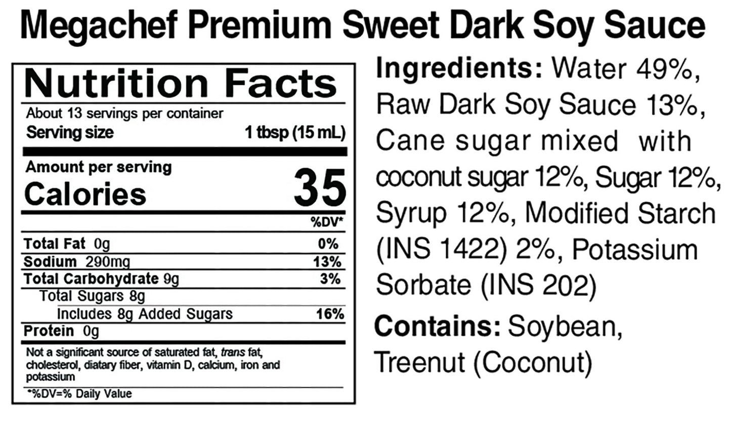 Megachef Premium Dark Soy Sauce (Kecap Manis) 6.7 Fl Oz
