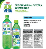 OKF Farmers Aloe Drink, Sugar Free, 16.9 Fl Oz ( PACK OF 20)