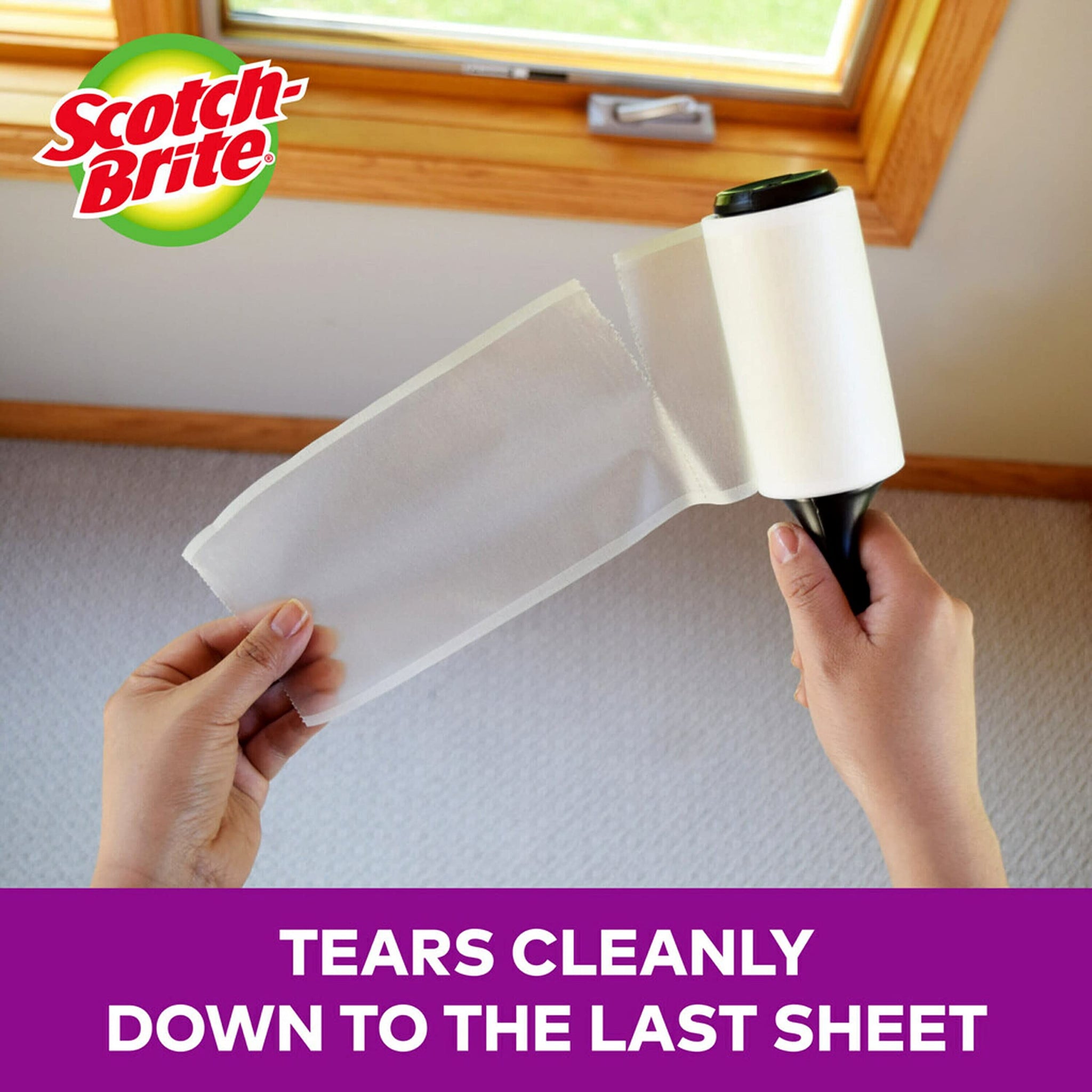 Scotch-Brite Pet Hair Lint Roller Twin Pack, Picks Up Fur On Furniture, And Clothes, 2 Rollers, 70 Sheets Per Roller, 140 Sheets Total