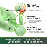 SHOWA 111 Skin-Friendly Dishwashing Gloves, Latex-Free PVC, Reusable Housekeeping Gloves with Cotton Liner, Non-Slip Grip for Kitchen & Gardening