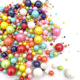 Weraru Edible Mixed Pearl Sugar Sprinkles Candy Mixing Size Baking Edible Cake Decorations Cupcake Toppers Cookie Decorating Celebrations Wedding