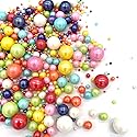 Weraru Edible Mixed Pearl Sugar Sprinkles Candy Mixing Size Baking Edible Cake Decorations Cupcake Toppers Cookie Decorating Celebrations Wedding