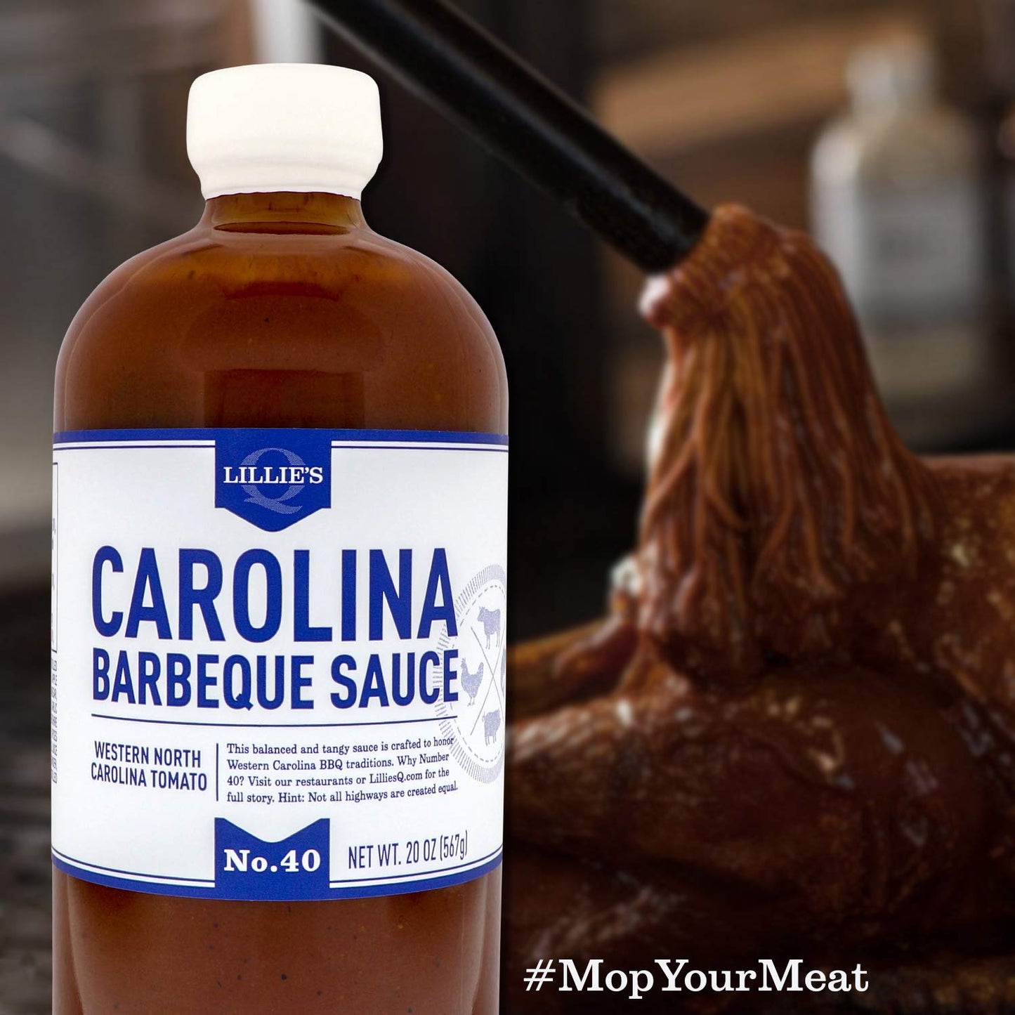 Lillie's Q - Carolina Barbeque Sauce, Gourmet Carolina Sauce, Tangy BBQ Sauce with Tomato Vinegar, Premium Ingredients, Made with Gluten-Free