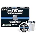Black Rifle Coffee Company Thin Blue Line, 12 Count, Medium Roast K Cups - Single Serve K Cups Coffee Pods - Kcup Pods Compatible with Keurig 1.0