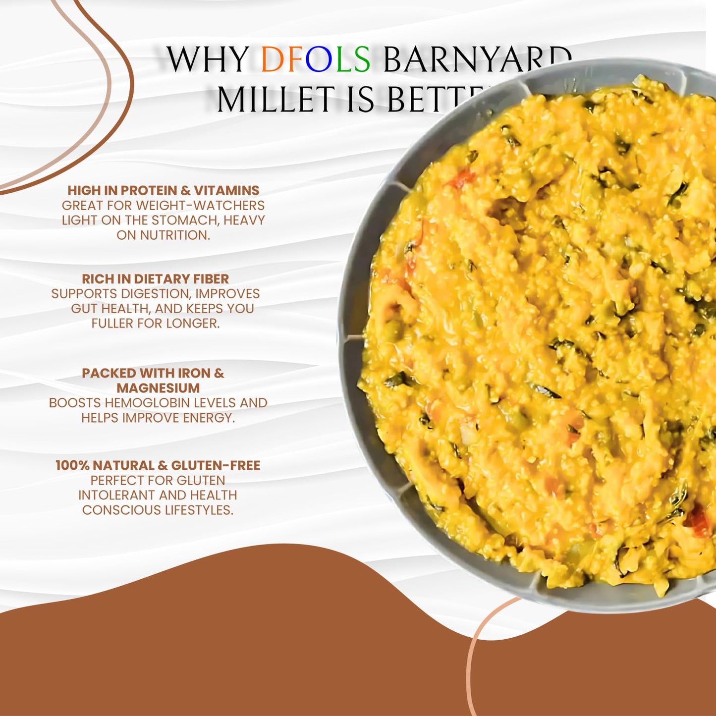 DFOLS Barnyard Millet Whole Grain Mild Nutty Flavor for Cooking 0.55lb 8.82oz (250g) Premium Quality ??