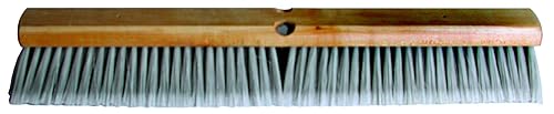 Magnolia Brush 3736 LH Line Floor Brush, Flagged-Tip Plastic Bristles, 3" Trim, 36" Length, Silver (Case of 6)