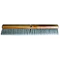 Magnolia Brush 3736 LH Line Floor Brush, Flagged-Tip Plastic Bristles, 3" Trim, 36" Length, Silver (Case of 6)