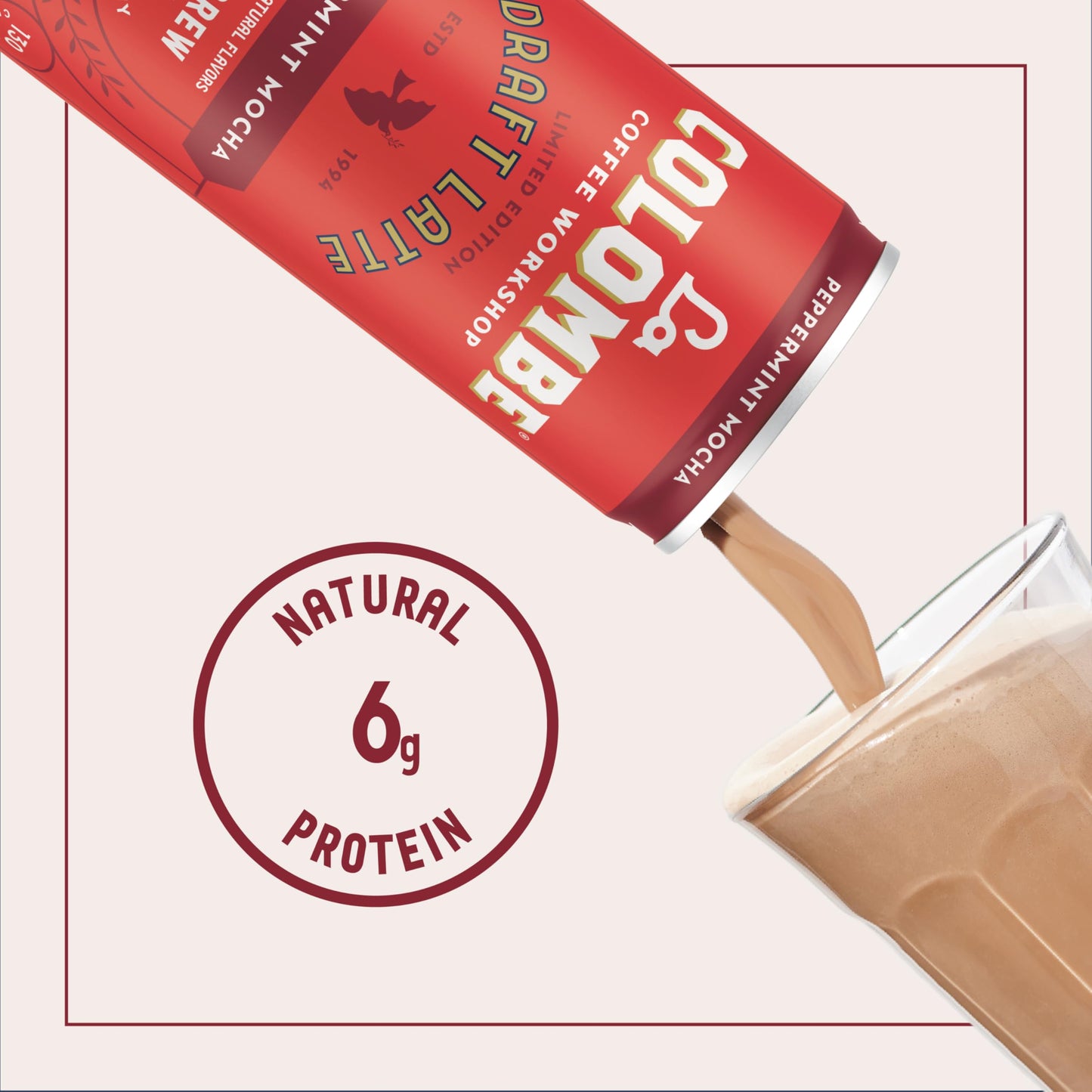 La Colombe Peppermint Mocha Draft Latte - 9 Fluid Ounce, 4 Count - Cold-Pressed Espresso And Frothed Milk + Peppermint And Dark Chocolate - Made