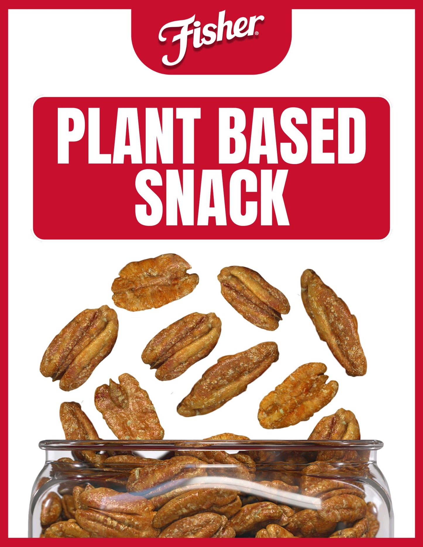 Fisher Snack Glazed Pecans Candied, 24 oz (Pack of 1), Junior Mammoth Candied Pecans, Perfect for Gifting or Personal Enjoyment, Crunchy