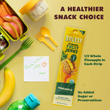 SOLELY - Organic Pineapple Fruit Jerky - 1 Individually Wrapped Strip - Fruit Leather Made from Dried Fruit - Healthy Snacks for Adults & Kids - Non