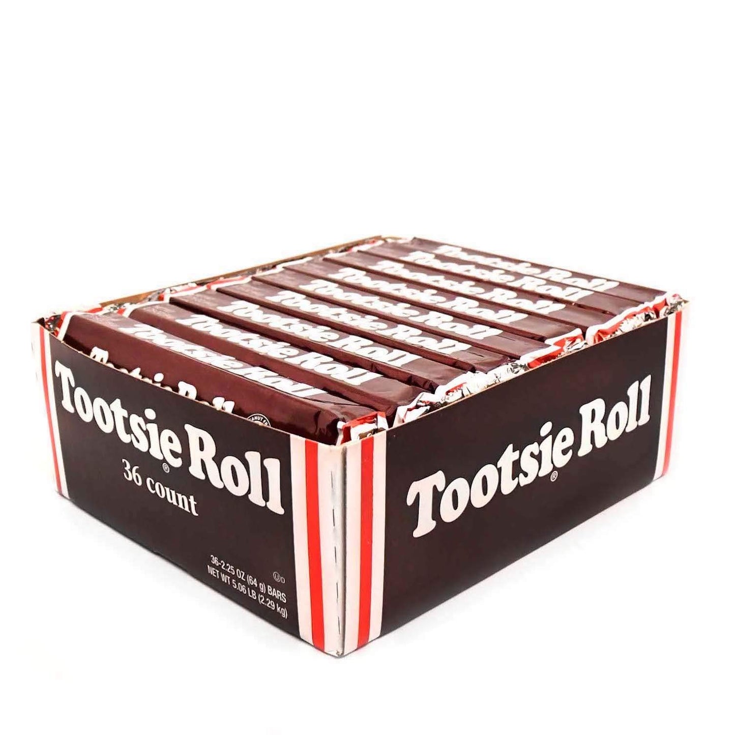Tootsie Roll Bars, Original Classic Size, Peanut Free, Gluten Free - 2.25 Ounce Rolls (Pack of 36)