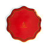 Emergency Confetti 20 Ct 10.5" Christmas Party Plates - Gold Foil Disposable Paper Plates for Holiday Celebrations, Appetizers, and Dessert - Premium