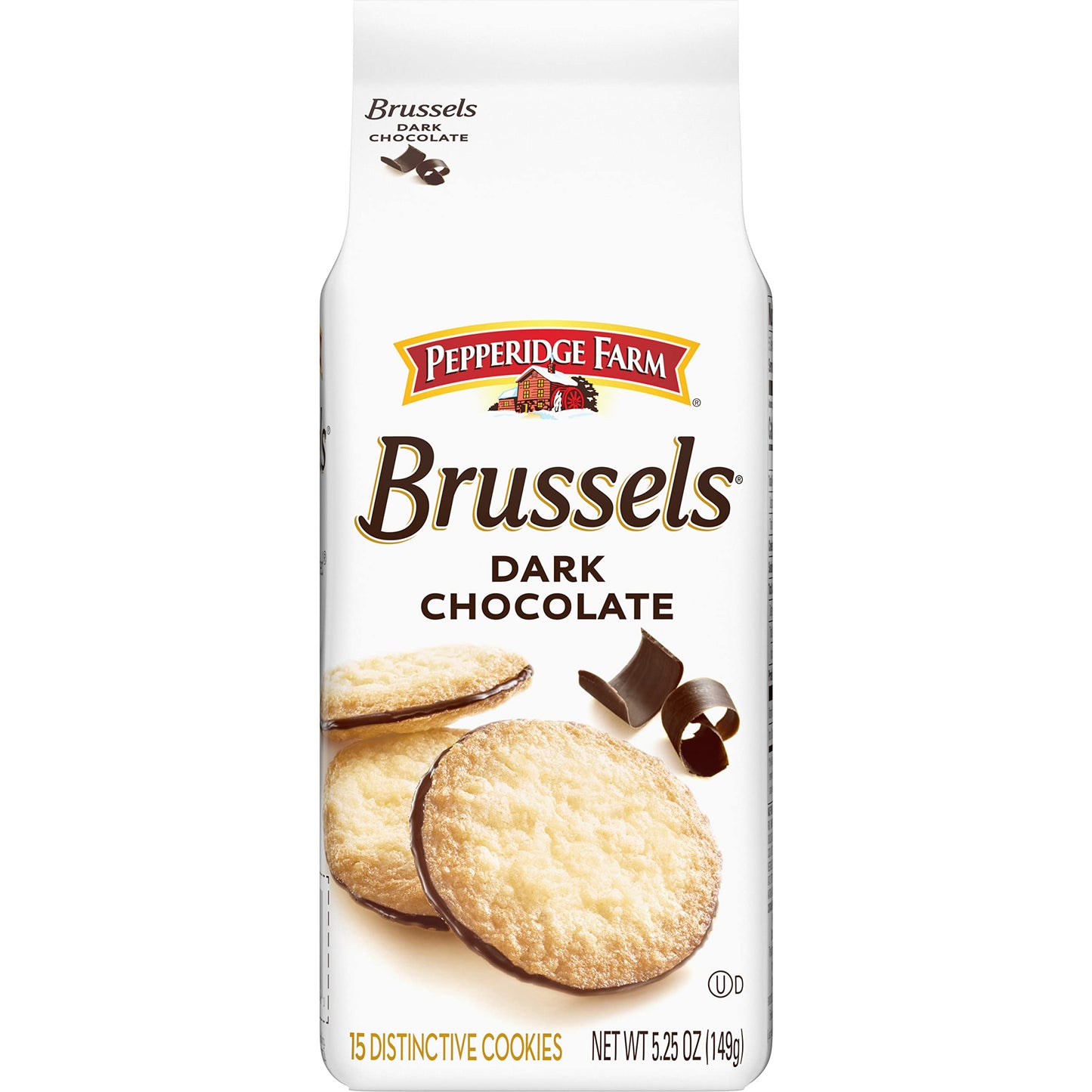 Pepperidge Farm Brussels Dark Chocolate, 15 Lace Cookies, 5.25 oz. Bag