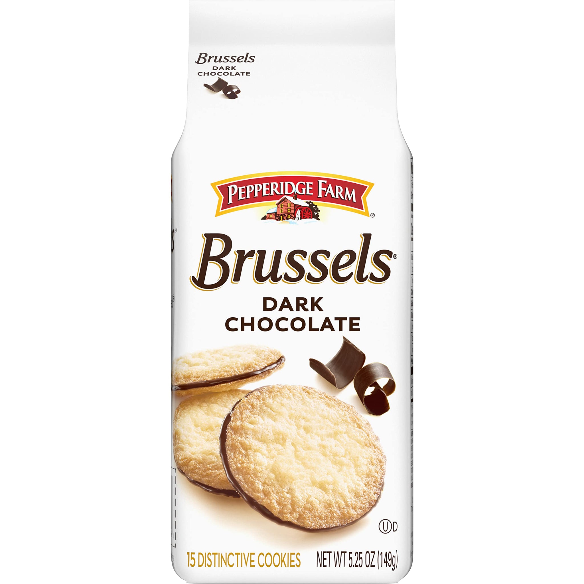 Pepperidge Farm Brussels Dark Chocolate, 15 Lace Cookies, 5.25 oz. Bag