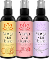 Combat Cleaner Yoga Mat Cleaner Spray Kit (Pack of 3) Includes a Microfiber Towel, Restores and Refreshes Yoga Mats (Lavender, Fresh Roses, Energy