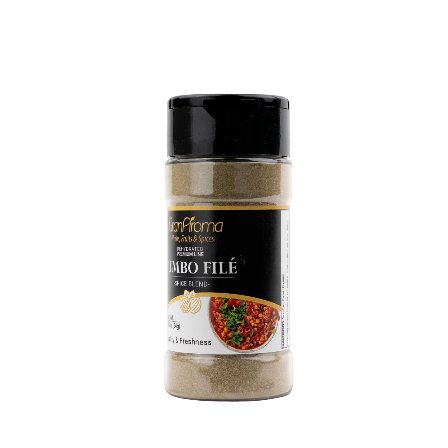 GranAroma Gumbo Filé Spice Blend, Sassafras & Herbs, Perfect for Gumbos, Stews & Soups (1.92 Ounce)