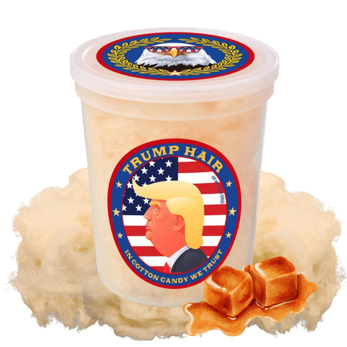 CHOCOLATE STORYBOOK Gourmet Flavored Cotton Candy - Unique Idea for Holidays, Birthdays, Gag Gifts, Party Favors (Trump Hair, 1.75 oz, 1-Pack)