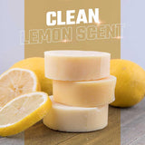 Old Town Soap Co. Lemon Dish Block Soap Bar - 3 Pack Natural Dish Soap Bar 4oz for Eco-Friendly Cleaning - Premium Dish Soap Block Alternative