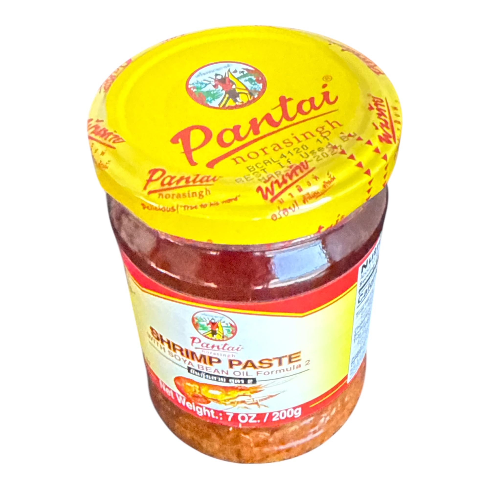 Aquanation Listing For Pantai Shrimp Paste with Soya Bean Oil Formula 2 - 7oz (200g) - Authentic Thai Fermented Shrimp Paste - Belacan/Kapi for Thai