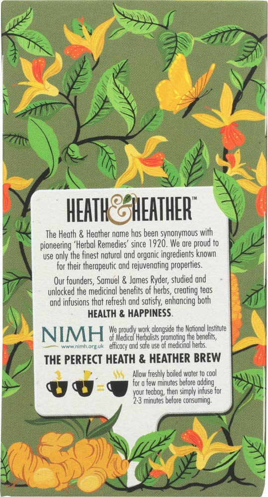 HEATH & HEATHER Organic Green Tea & Ginger 20ct, 20 CT