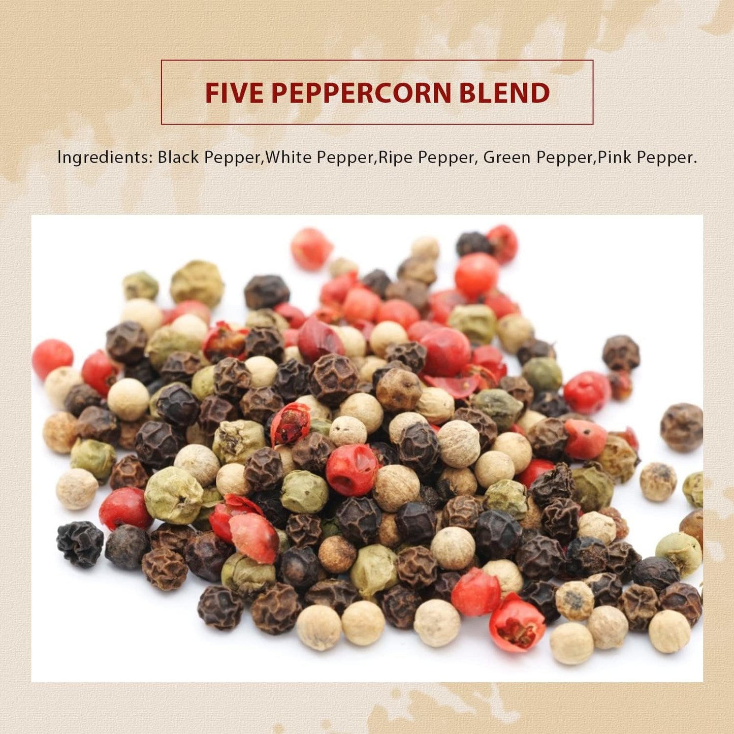 52USA Rainbow Peppercorns, 12oz, Peppercorn for Grinder Refill, Non-GMO, Kosher, Whole White & Red & Black Peppercorns, Packed to Keep Peppers Fresh