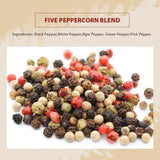 52USA Rainbow Peppercorns, 12oz, Peppercorn for Grinder Refill, Non-GMO, Kosher, Whole White & Red & Black Peppercorns, Packed to Keep Peppers Fresh