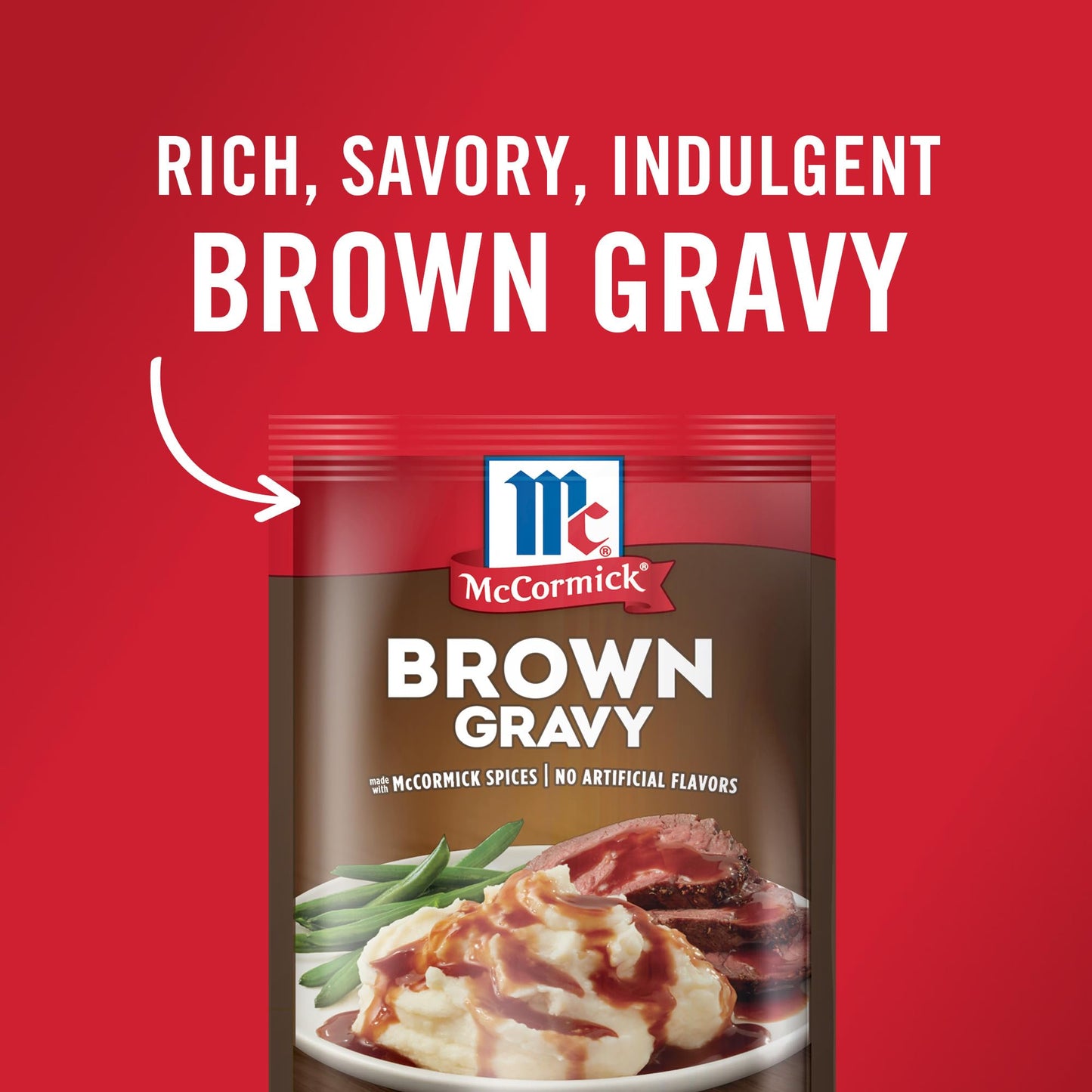 McCormick Brown Gravy Mix Seasoning Packet, 0.87 oz