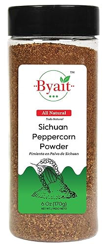 Byait Sichuan Peppercorn Powder 6 Oz, Fine Ground Szechuan Pepper for Numbing and Tingling Taste, Premium Quality for Cooking, Seasoning