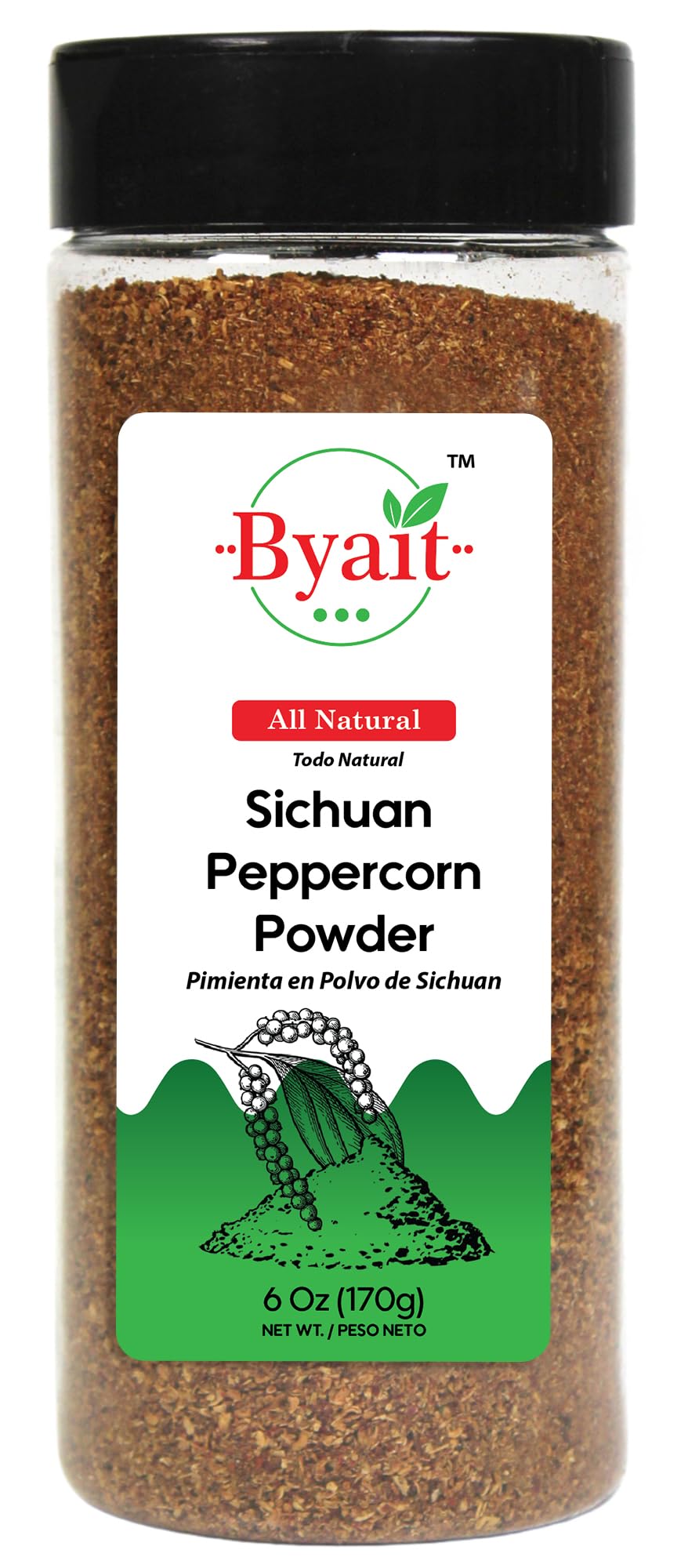 Byait Sichuan Peppercorn Powder 6 Oz, Fine Ground Szechuan Pepper for Numbing and Tingling Taste, Premium Quality for Cooking, Seasoning