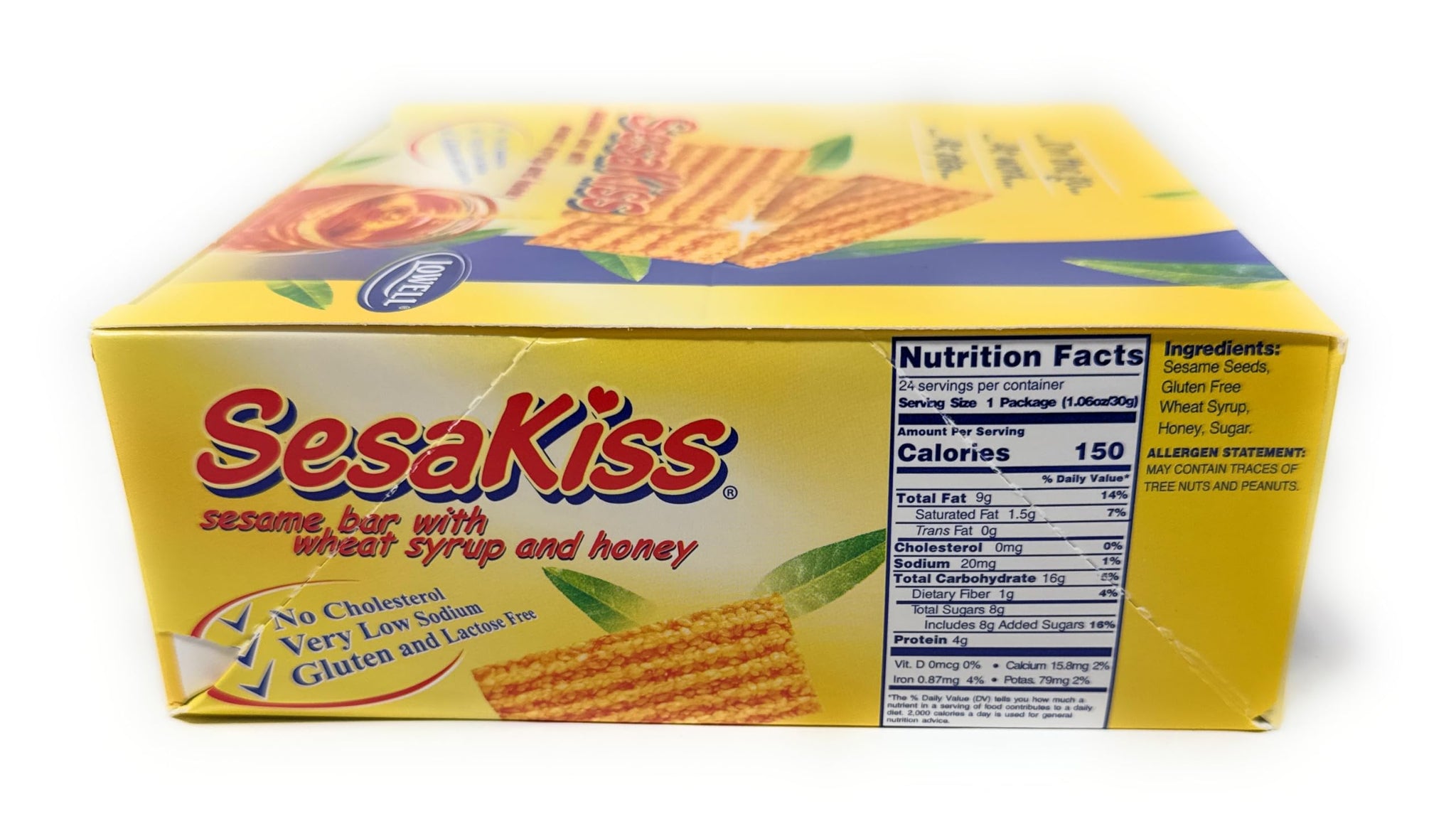 Lowell SESAKISS SESAME BAR HONEY 24x30g. Product of Poland.