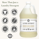 Rustic Strength Natural Laundry Detergent, Fresh Linen Scent, Liquid, Color Safe, Sensitive Skin, HE Compatible, 1 Gallon Plastic