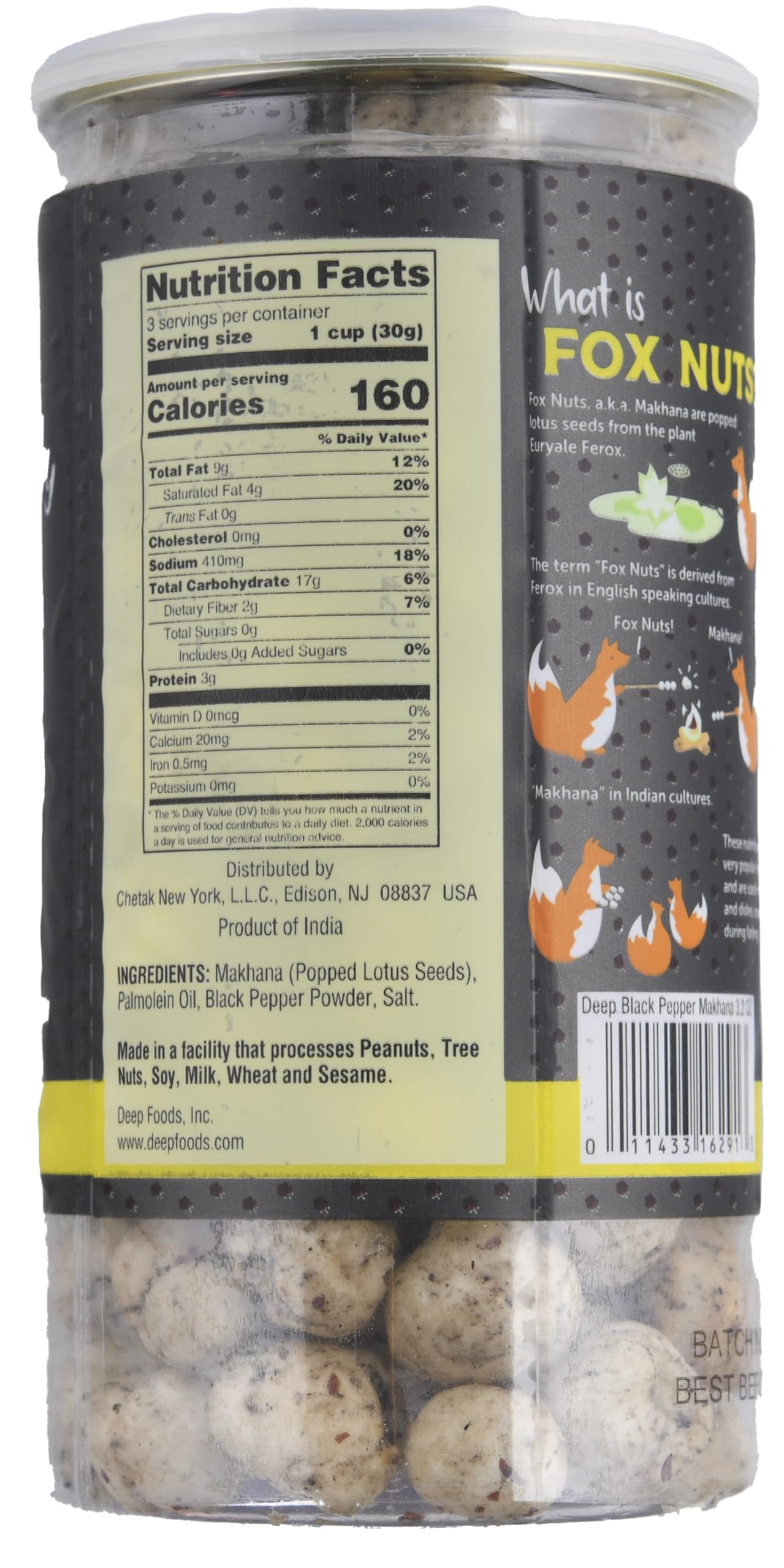 Black Pepper Makhana (3.2oz)