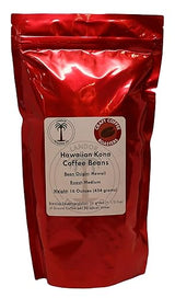 Hawaiian Kona Coffee - 1 Pound - Medium Roast - Whole Bean
