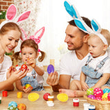 Garneck 50pcs Fillable Plastic Easter Eggs Decorative Openable Egg Party Favors Candy Boxes for Home And School